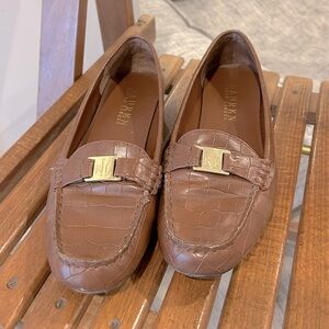 Ralph Lauren Loafers CAREIGH croc embossed Logo size 6